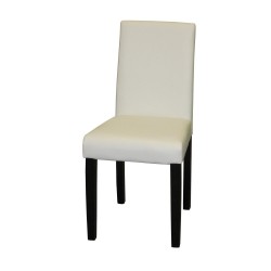Židle Prima bílá/hnědá